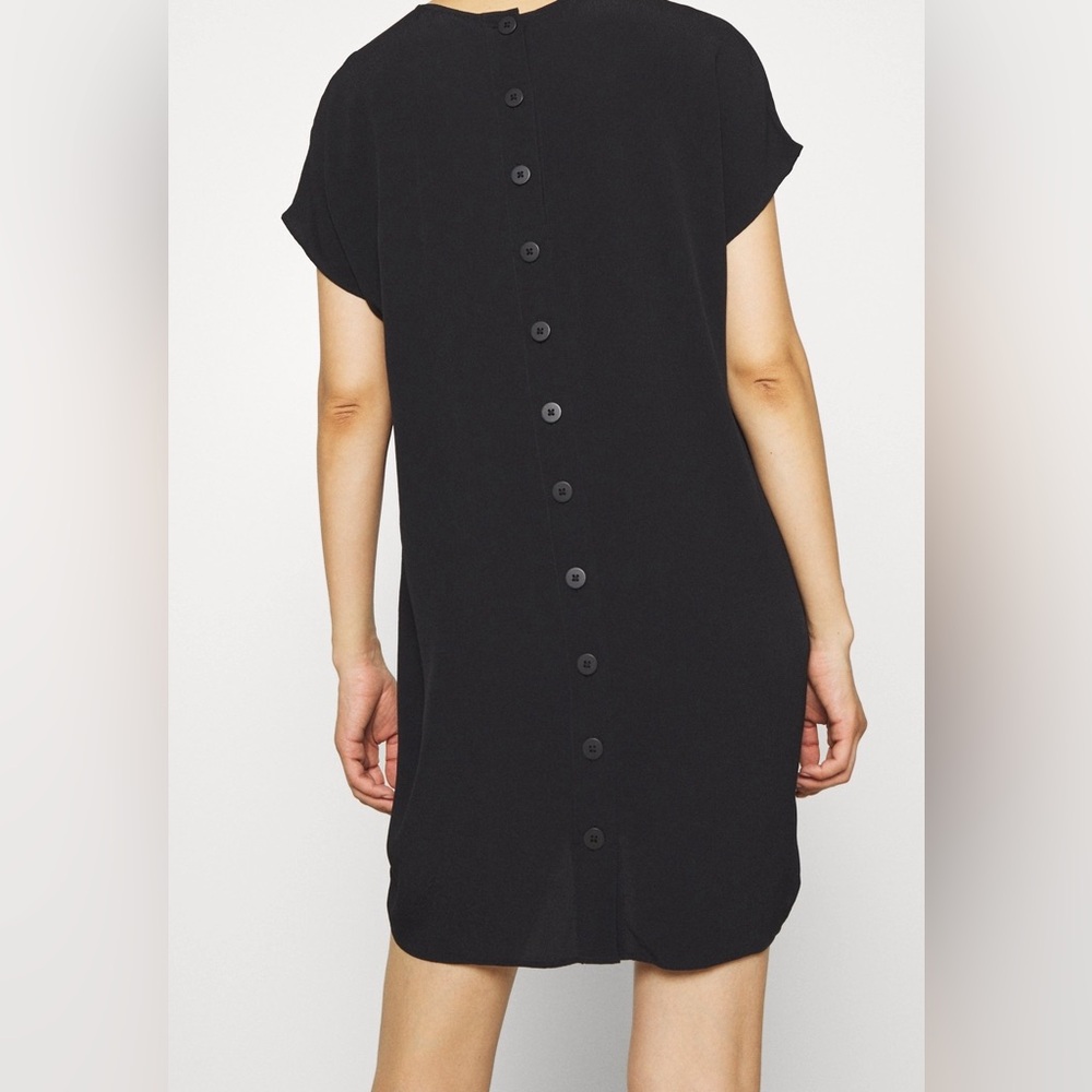 Madewell black Dress women’s button back size M - Picture 3 of 7